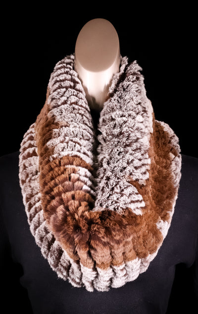 Magenta Rex Knit Infinity Scarf - Alaskan Fur