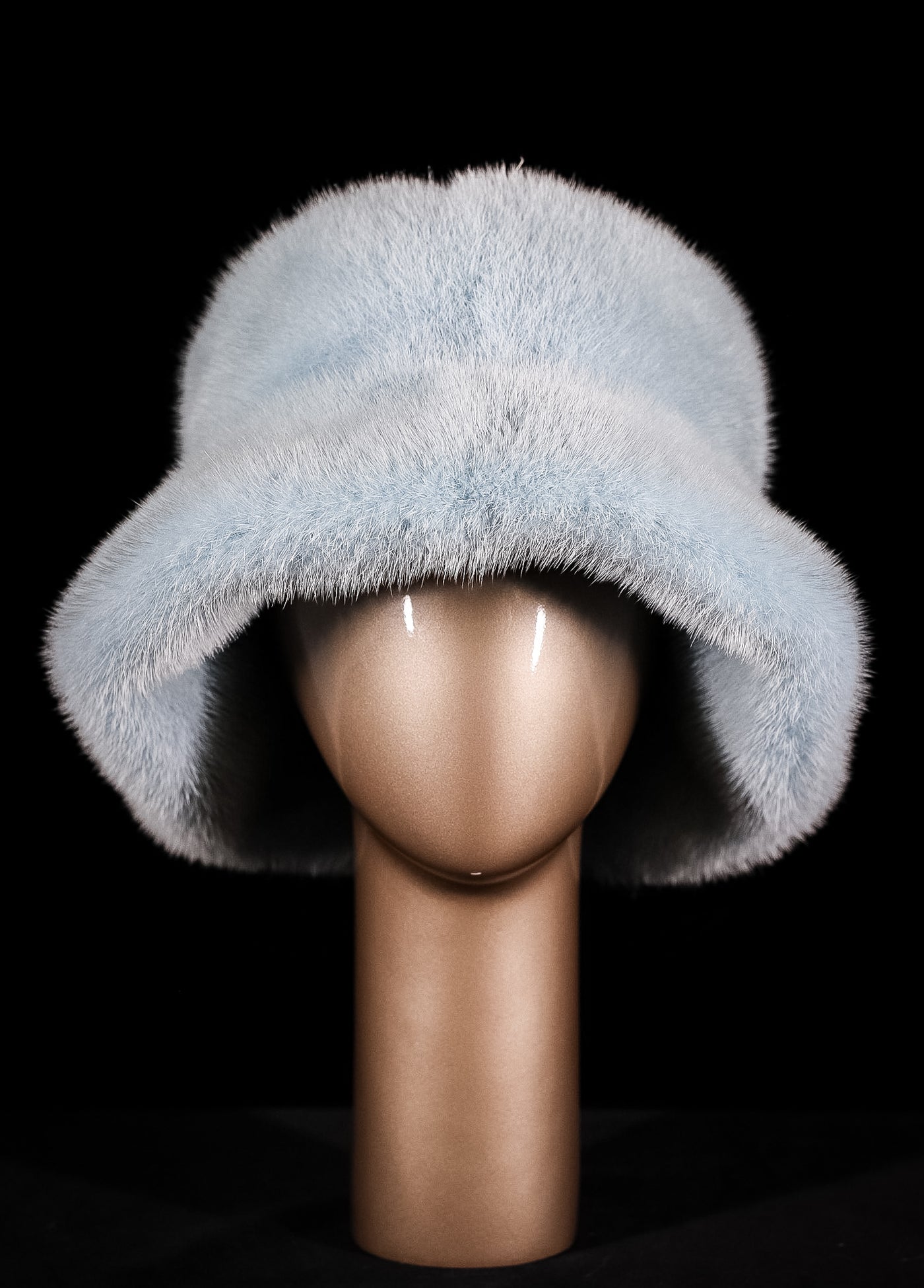 Baby Blue Full-Skin Mink Bucket Hat