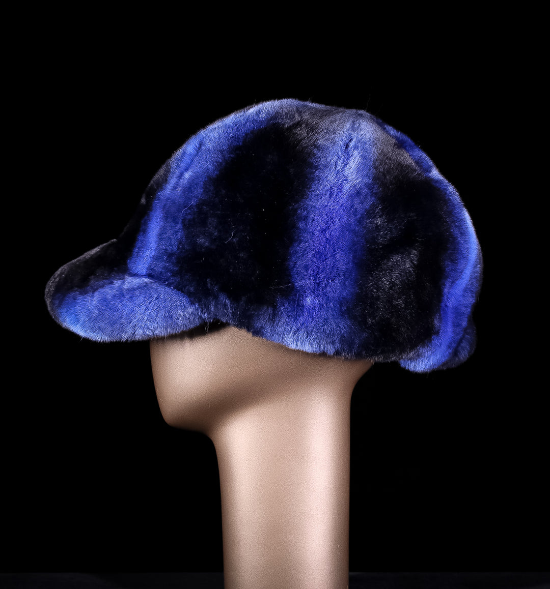 Chinchilla Rex Rabbit Fur Baseball Cap Assorted Chinchilla Rex Rabbit Baseball Hat – Alaska Fur  main image 2