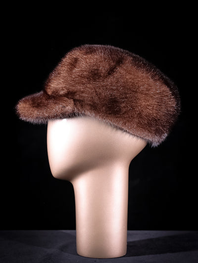 Natural Mahogany Mink Army Hat