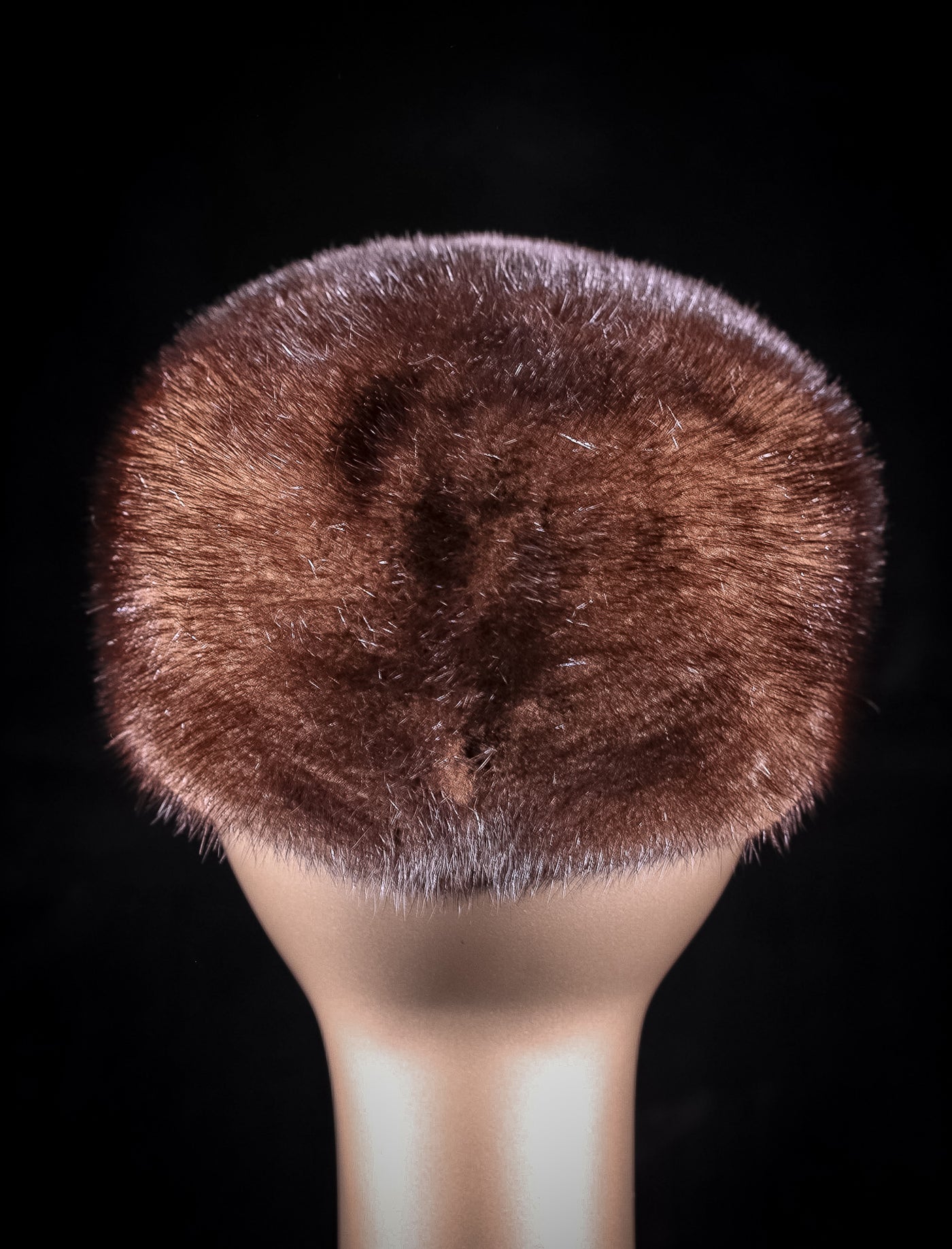 Natural Mahogany Mink Army Hat