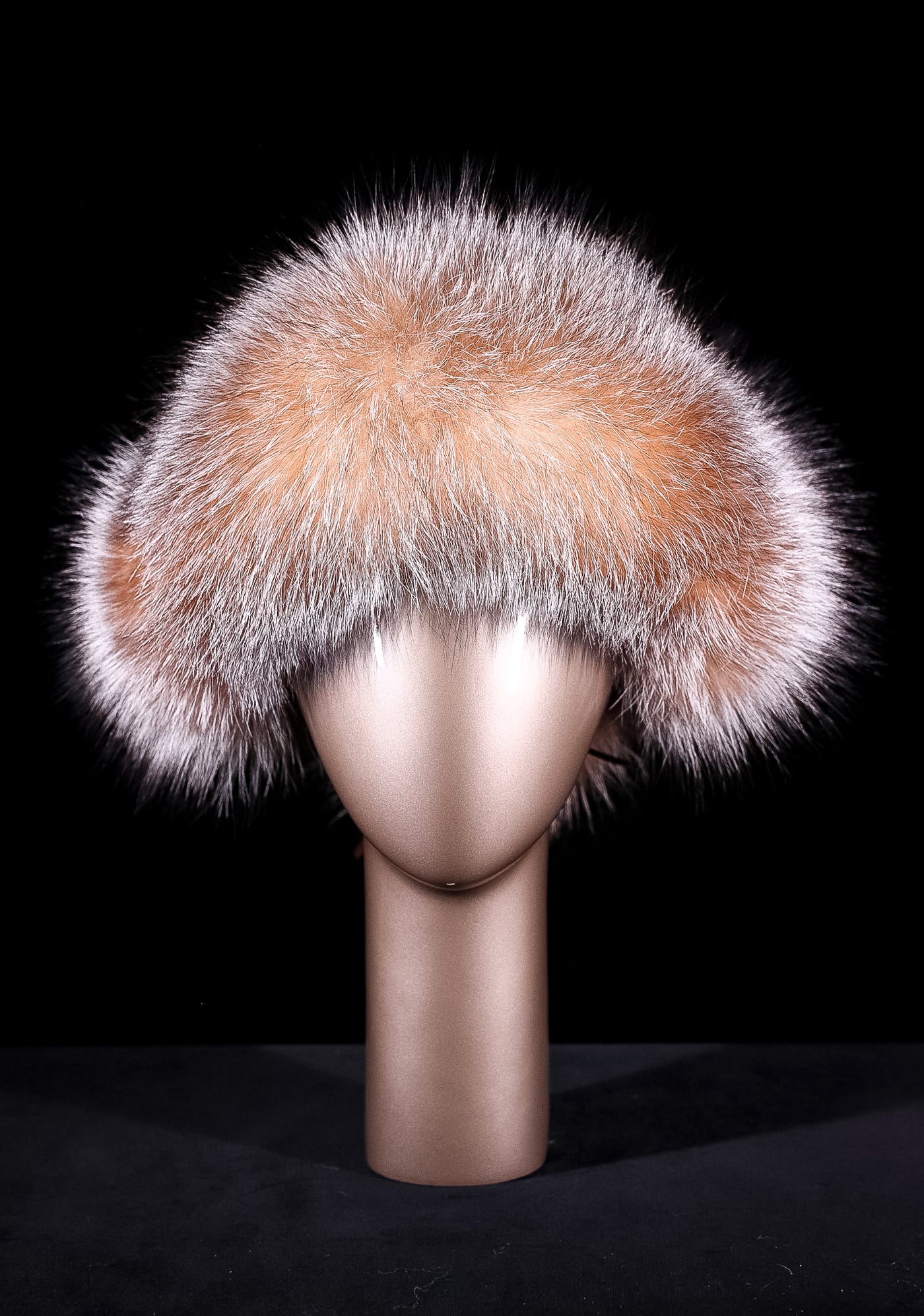 Tan Ushanka Trooper Hat with Crystal Fox