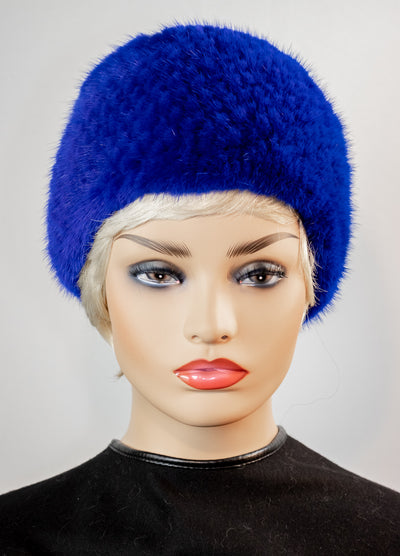 Knitted Royal Blue Mink with Elastic