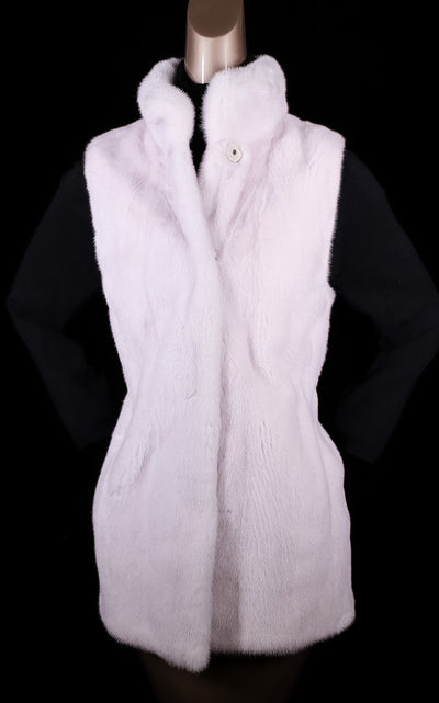 Full-Skin Mink Vest Reversible to Taffeta Rainwear