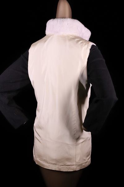 Full-Skin Mink Vest Reversible to Taffeta Rainwear