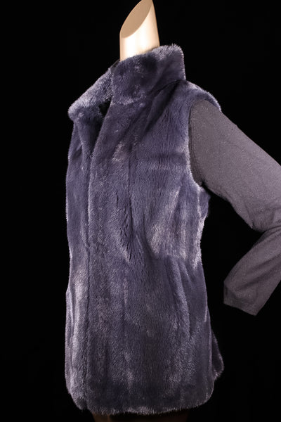 Full-Skin Mink Vest Reversible to Taffeta Rainwear