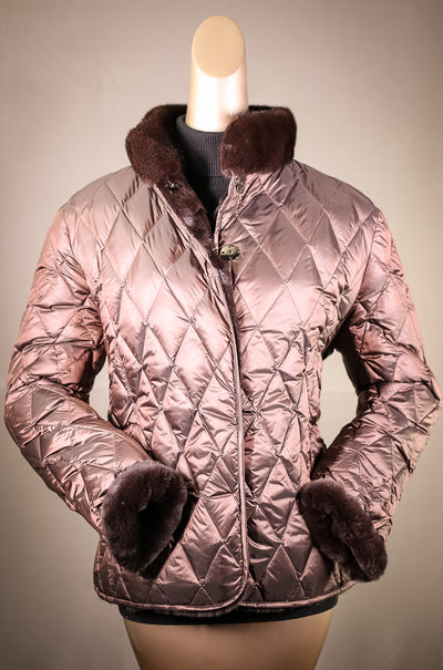 Plucked Mink Jacket Reversible to Quilted Puffer