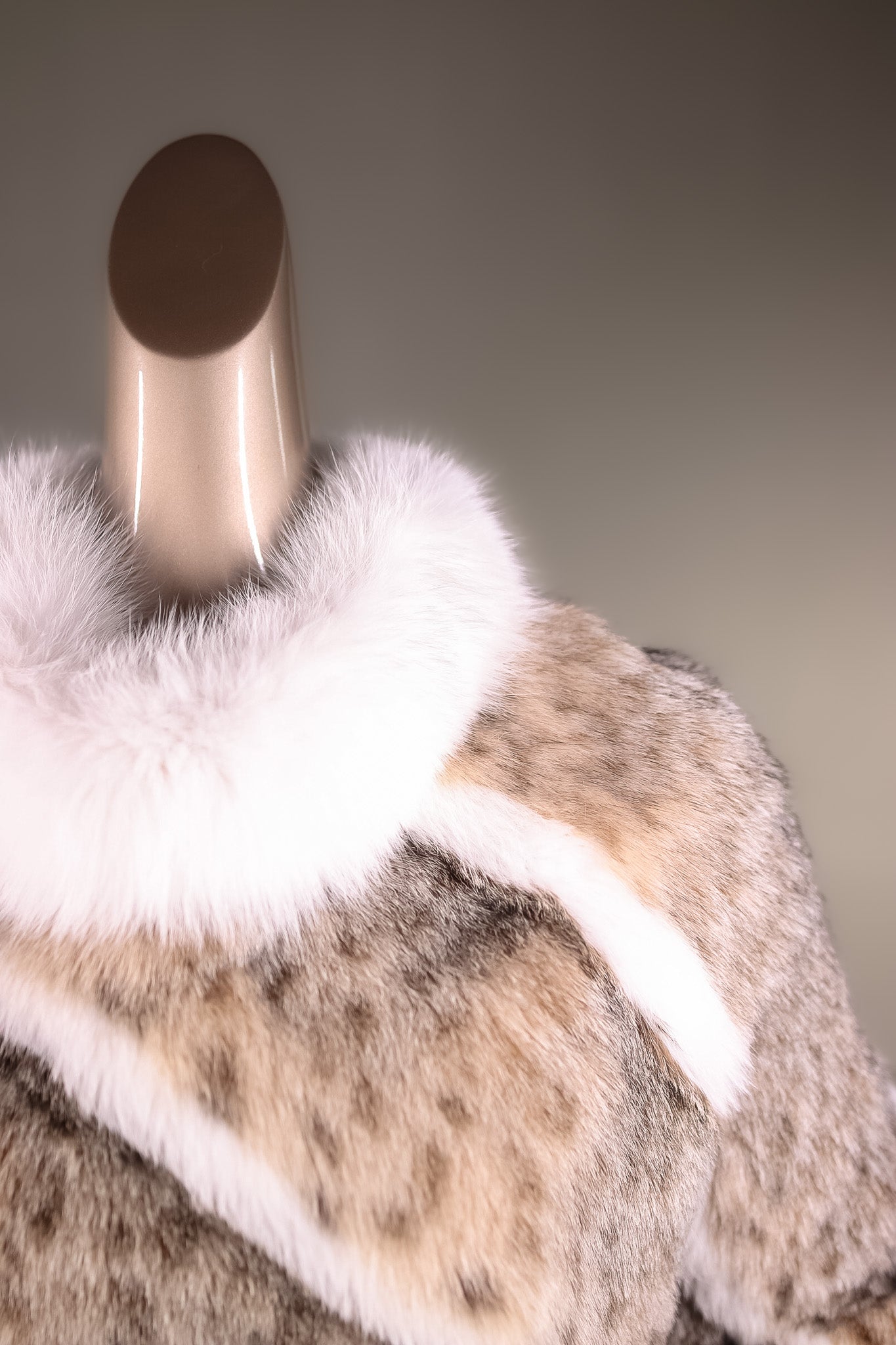 Canadian Lynx Poncho with Fox Collar and Inserts